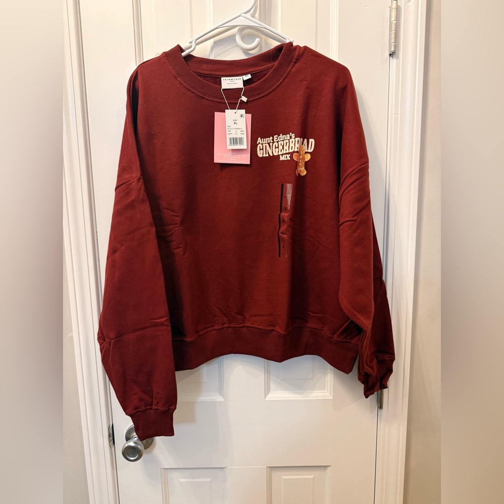 Skinnydip Women's Gingerbread Fleece Graphic Sweatshirt Size XL - Picture 5 of 8